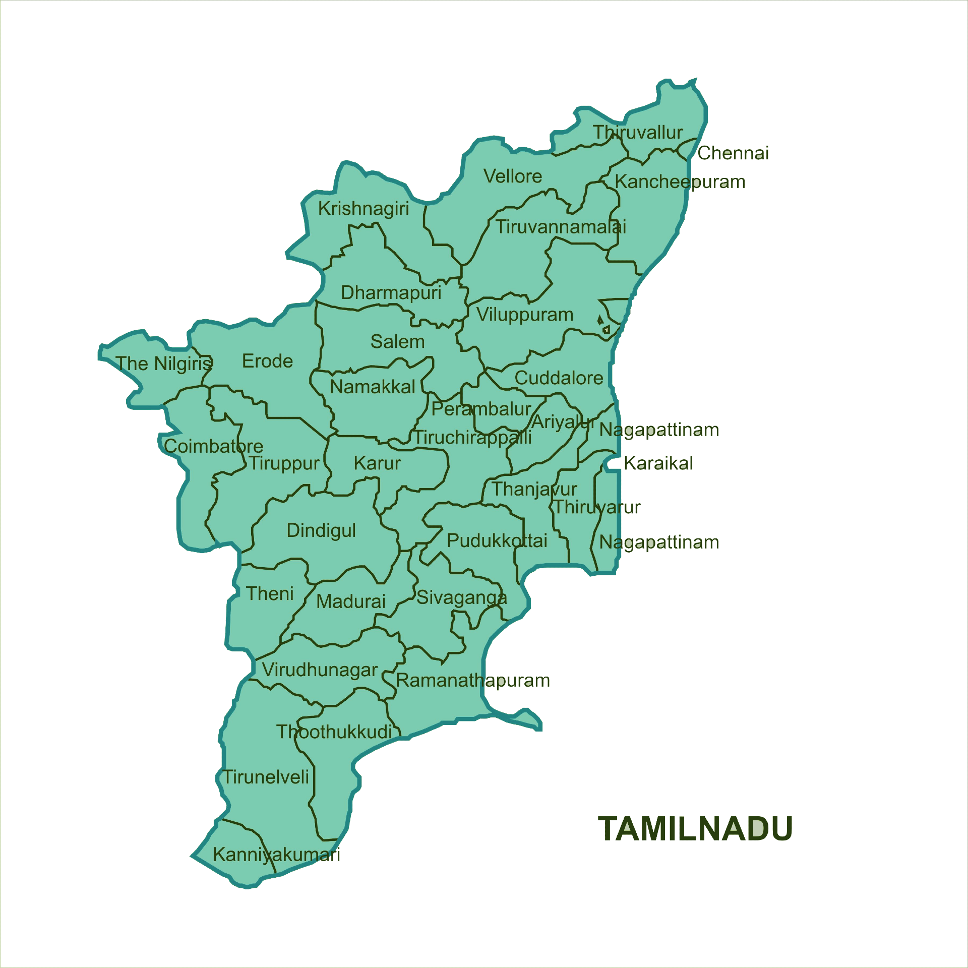 Tamil Nadu Map